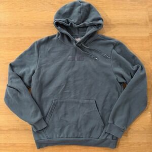 Puma Mens Essential Logo Hoodie Pullover Sweatshirt Dark Blue Green Size Medium